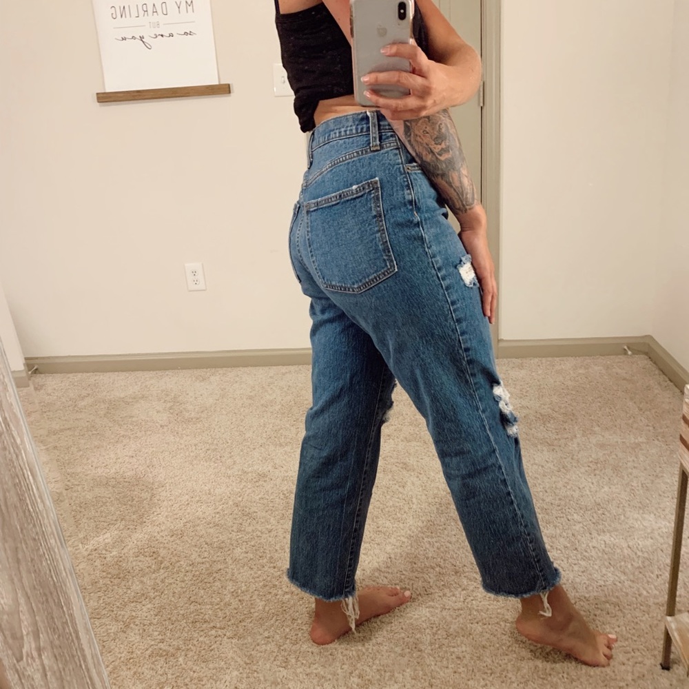 Medium Wash Ripped Jeans
